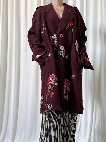 Vintage Futura Brown Jacket/Duster - Size 44