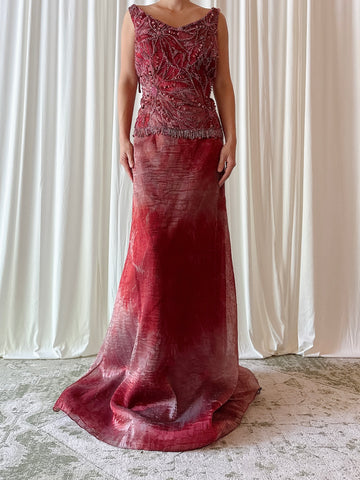 Vintage Musani Couture Red 2 Piece Set - IT 46