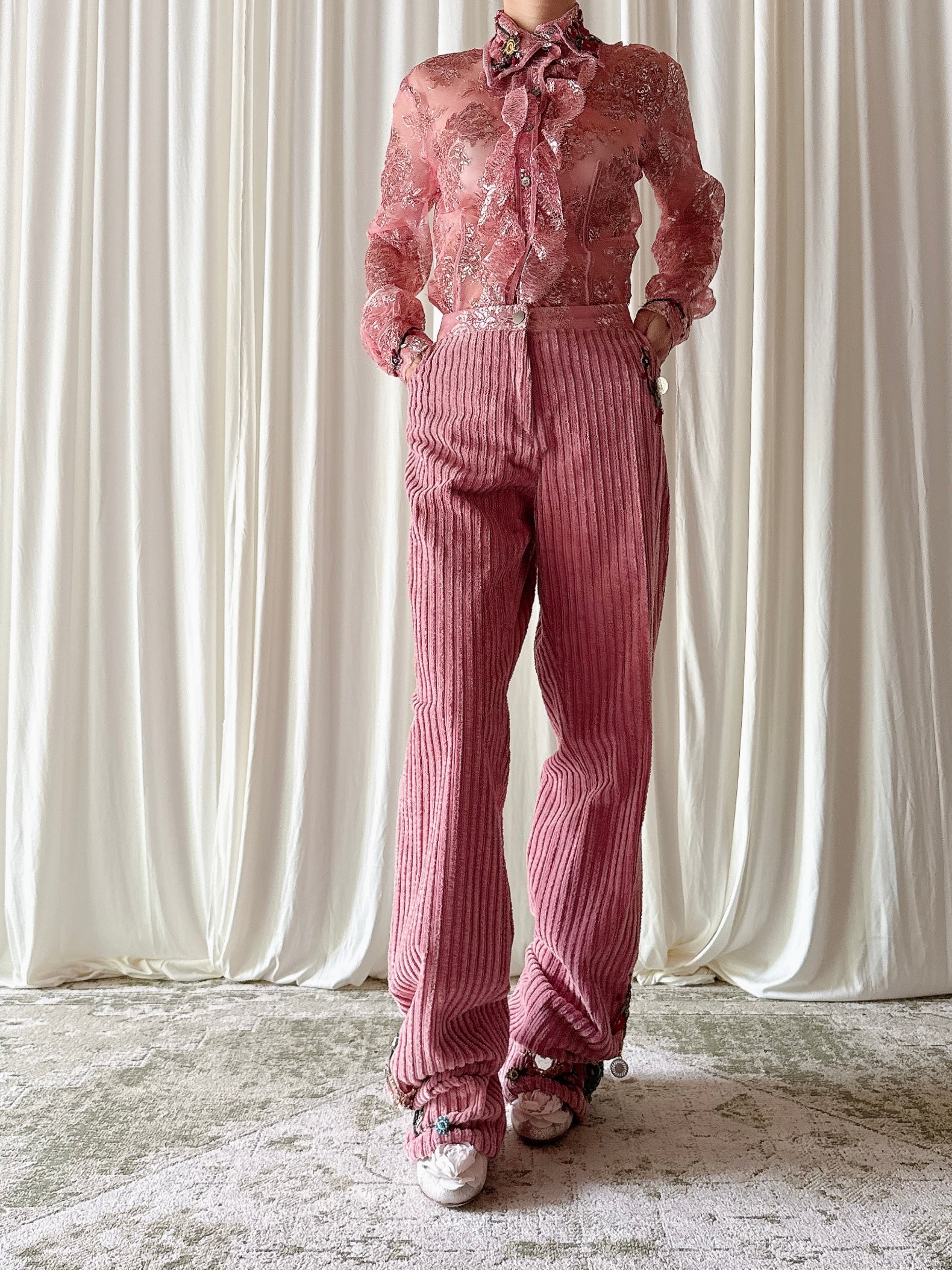 Vintage Gaetano Navarra Pink 3 Piece Set - IT 50