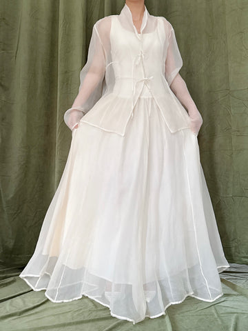 Vintage Silk Organza 2-Piece Set - M