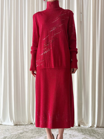 Vintage BJ Knits Wool 2 Piece Set - L