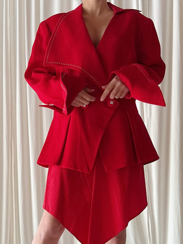 Vintage Claodia B. Red Jacket - L / 32W