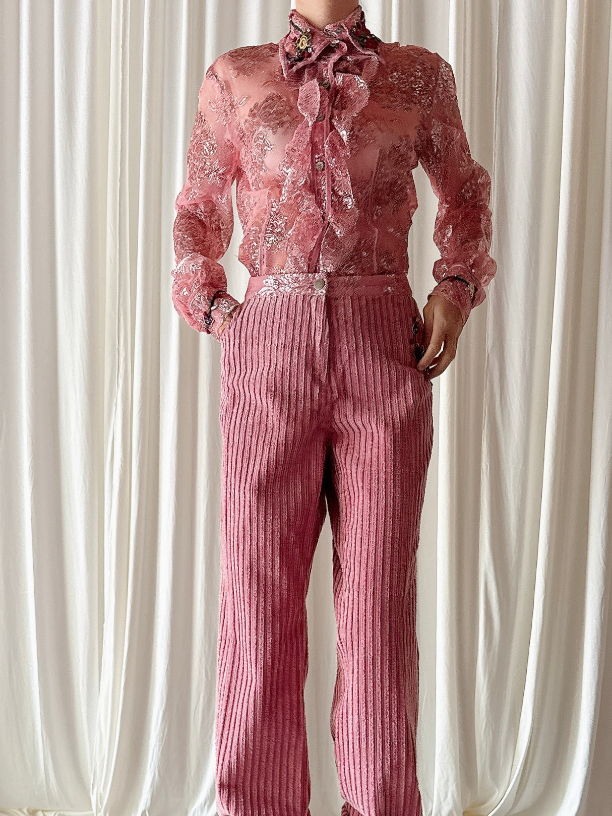 Vintage Gaetano Navarra Pink 3 Piece Set - IT 50