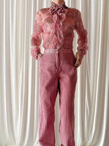 Vintage Gaetano Navarra Pink 3 Piece Set - IT 50