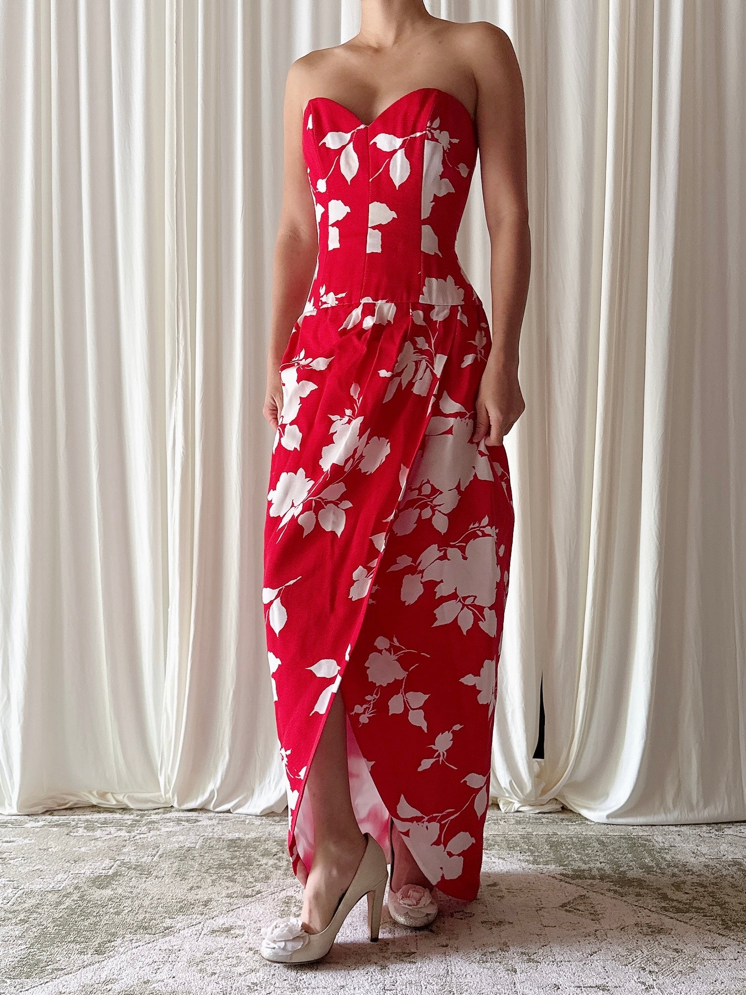 Vintage Victor Costa Red Dress - Size 2