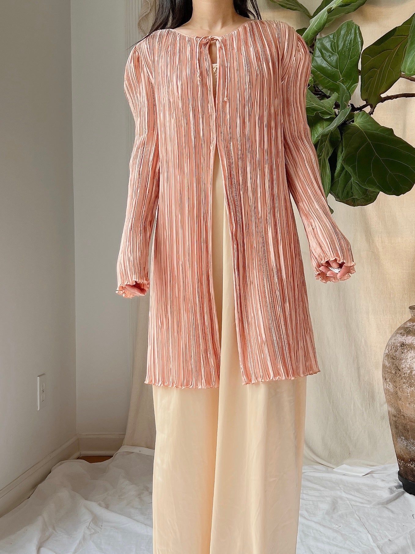 1980s Mary McFadden Pleated Tunic - M