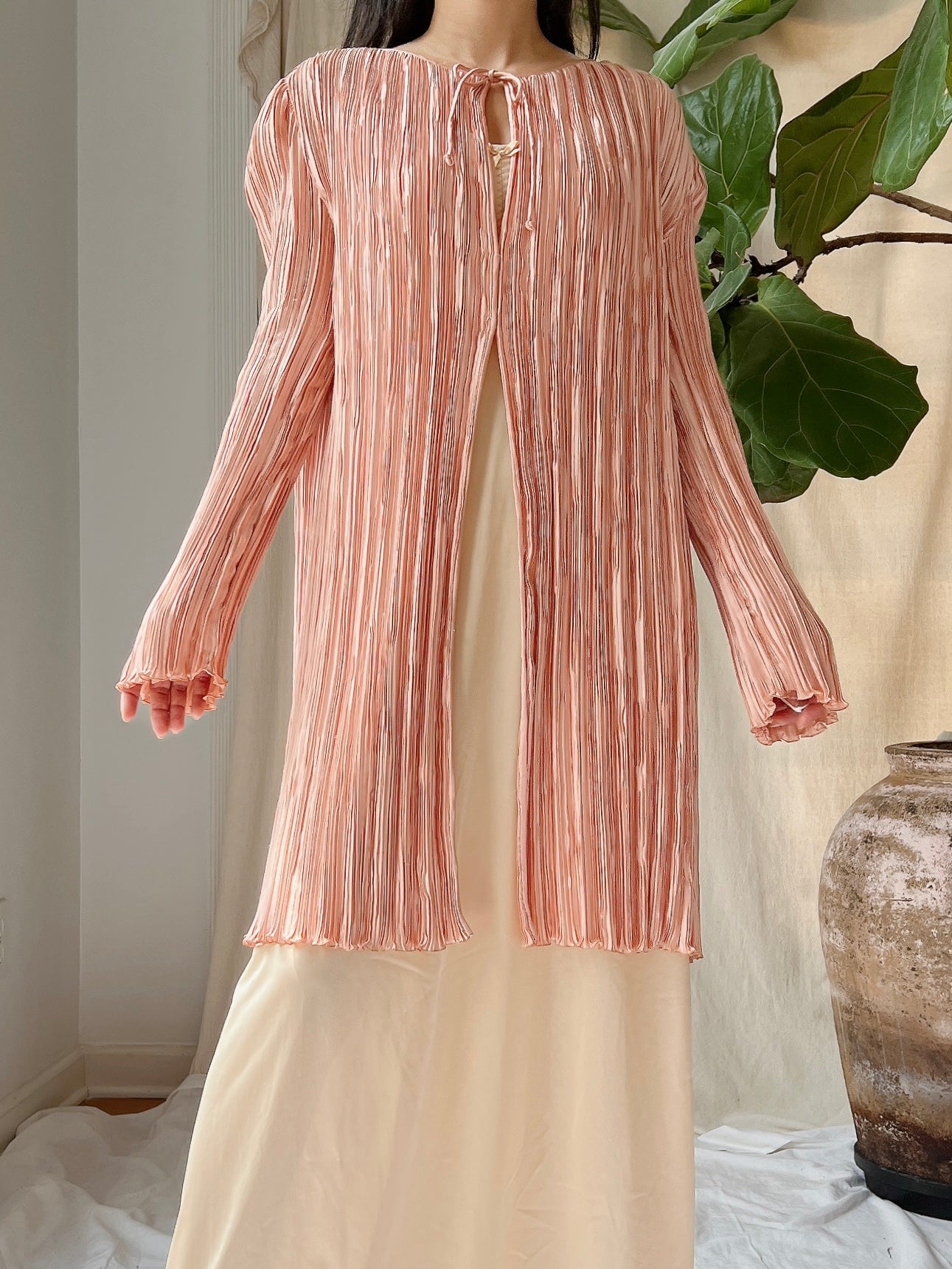 1980s Mary McFadden Pleated Tunic - M