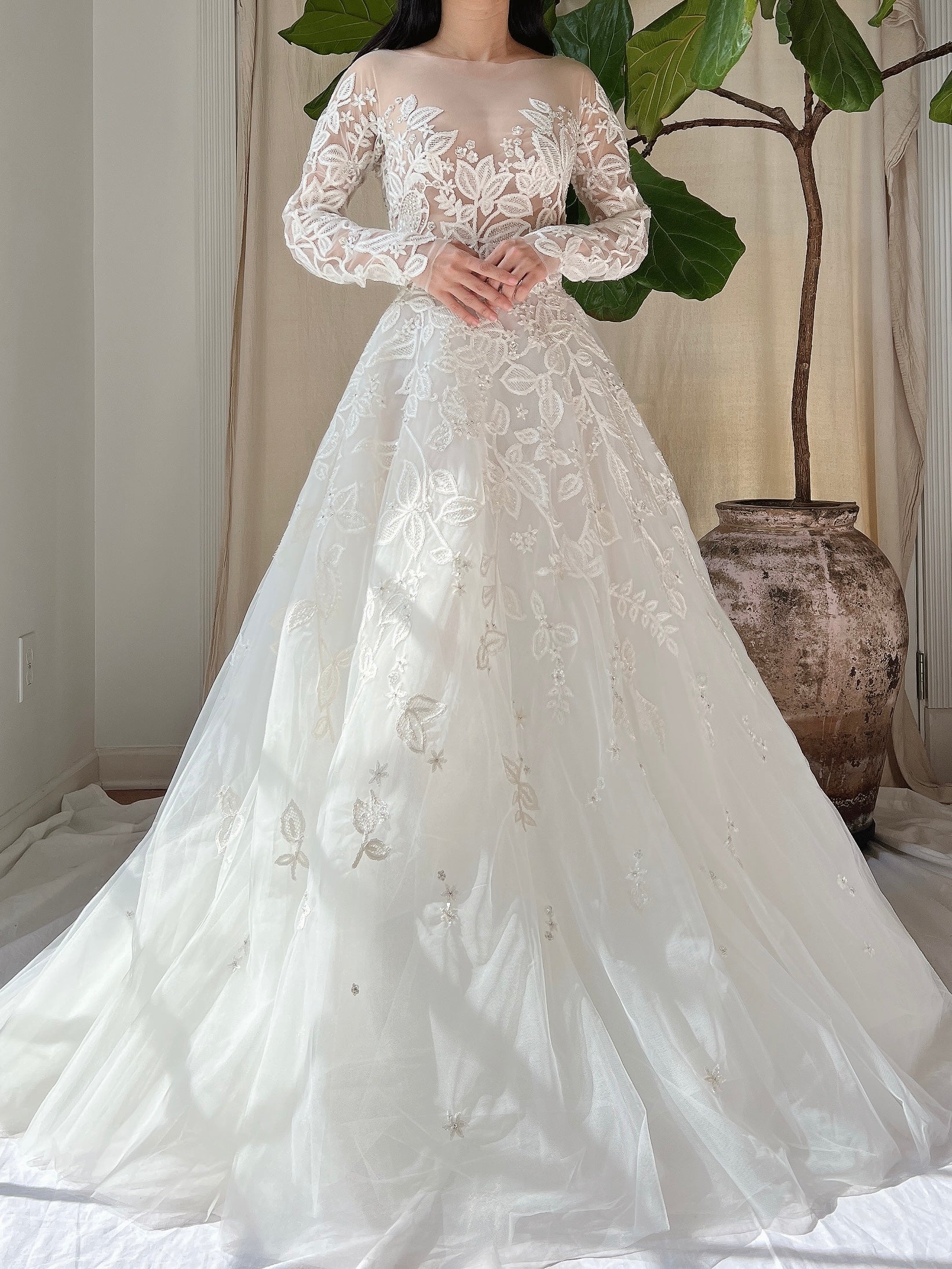 Zuhair Murad Tulle Embroidered Dress - S